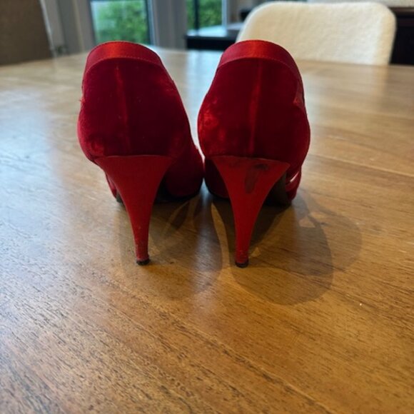 Vintage Gianni Versace Velvet Shoes - EU Size 36 - Picture 8 of 12